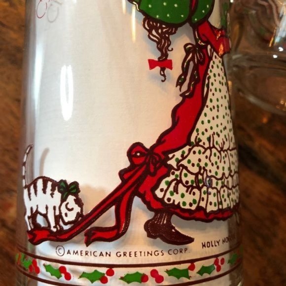 6 Holly Hobbie Christmas Collectible Coca Cola Glasses - Picture 6 of 9